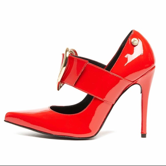 🔥Rare Moschino Heart Buckle Patent Leather Pump - Picture 6 of 8